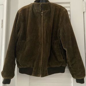Brooks Brothers, olive green, corduroy winter coat